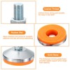Unique Bargains Carbon Steel Non-Skid Adjustable Furniture Table Feet Leveling Feet 2 Pcs - 4 of 4