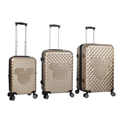 Minnie Mouse Classic Peek-a-Boo Minnie 3-Piece Rolling Luggage Set
