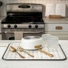 LunaLulinlk Dish Drying Mat, 16” x 18”, Absorbent Microfiber Kitchen Counter Mat, Dish Drying Pad Stitched Plaid - 3 of 4