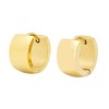 Steeltime Ladies 18k gold plated thick huggie earrings - 2 of 4