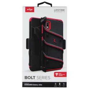ZIZO Bolt Series Case / Holster / Glass for Samsung Galaxy A10e - Black / Red - 1 of 1