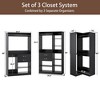 Besiost 110-In Corner Closet System Set with Wood Drawers, Freestanding Closet Organizer with Hanging Rods - 4 of 4