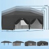GustoWave 10 X 20ft Pop-Up Canopy with 6 Removable Sidewalls for Camping - 4 of 4