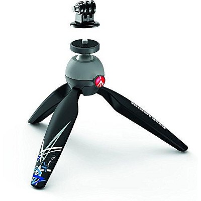 Manfrotto Pixi Xtreme Mini Tripod Black with Tripod Mount Adaptor for GoPro