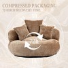 Sapphtopaz Chenille Bean Bag Chair High Back Bean Bag Chairs for Adult Oversized Sofa Chair with Three Pillows Accent Chair for Living Room, Bedroom - 2 of 4