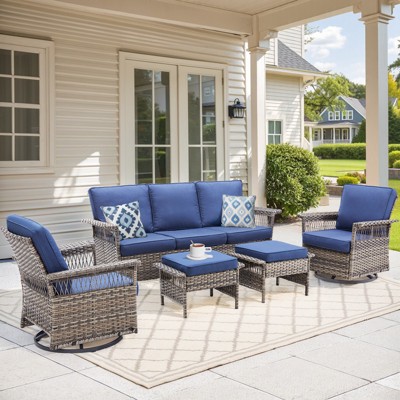 Buenhomino Outdoor Patio All-Weather Wicker Furniture Set