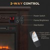 Kumasinova 22 Inch Electric Fireplace with 3D Realistic Led Flame and Logs Freestanding Small Heater Fireplace with Remote Control,Brown - 4 of 4