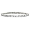 Black Bow Jewelry 4mm Stainless Steel & CZ Prong Set Tennis Link Bracelet, 7.5 Inch - 3 of 4