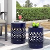 CAVINAS Outdoor End Tables for Patio Set of 2, Modern Iron Patio Coffee Tables for Garden, Terrace, Courtyard - 3 of 4
