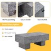 Lyngins 43.3" Modern Coffee Table, Simple Marble Texture MDF Coffee Table, Center Table & Living Room Table for Stylish Spaces, 300 lbs Capacity - 3 of 4