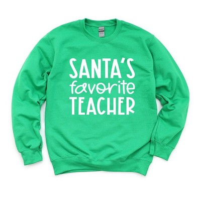 Simply Sage Market Women's Graphic Sweatshirt Santa's Favorite Teacher