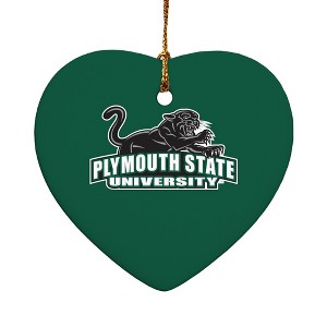 Plymouth State University Primary Logo HeartShaped Porcelain Holiday Christmas Tree Ornament  2.8" - 1 of 4