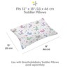 BreathableBaby Cotton Percale Pillowcase, For 13" x 18"/33 x 46 cm Toddler Pillow, Bunnies (2-Pack) - 3 of 4