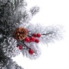 4ft Pre-Lit Flocked Ashcroft Fir Potted Artificial Christmas Tree - Haute Décor: Indoor Decor, Incandescent Lights - 3 of 4
