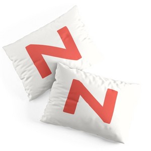 Deny Designs Standard April Lane Art Block Monogram Microfiber Printed Pillow Sham - 1 of 3