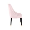 Meridian Furniture,Omni Pink Velvet Dining Chair, Set of 2 - 3 of 4