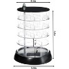 HTUTWOO Rotating Jewelry Box,Small Jewelry Organizer Box and Earring Holder,5 Layer Travel Jewelry Case With Lid,for Earrings Bracelets - 2 of 4