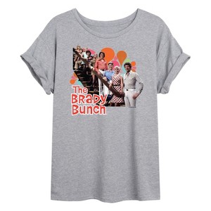 Women's - The Brady Bunch - Family Photo Oversized Graphic T-Shirt - 1 of 4