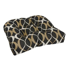 Blazing Needles, 19-inch U-Shaped Premium Outdoor Tufted Dining Chair Cushion - 1 of 2