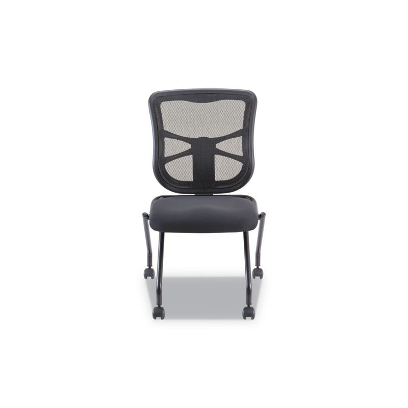 Alera Alera Elusion Mesh Nesting Chairs, Supports Up to 275 lb, 18.1" Seat Height, Black Seat, Black Back, Black Base, 2/Carton, 2 of 5