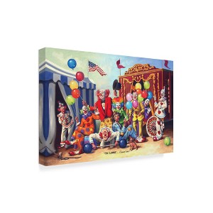 Trademark Fine Art -D. Rusty Rust 'Ten Clowns' Canvas Art - 1 of 3