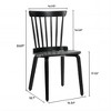 Farmhouse Dining Chair Set Of 2, Solid Wood Dining Room Chairs With Spindle High Back, Kitchen Chairs With Anti-slip Rubber Feet For Home Restaurant - 2 of 4