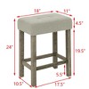 DSVIMOY Counter and Bar Stool Set Bar Table with 3 Upholstered Stools for Dining Room, Brown, 64"*25"*7.8" - 3 of 4