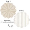 Big Dot of Happiness Tan Stripes - Simple Party Round Table Decorations - Paper Chargers - Place Setting For 12 - 3 of 4