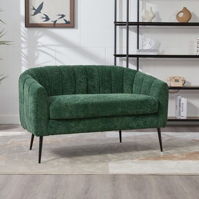 Sapphtopaz Modern Accent Chair with Tufted Back Upholstered Comfy Leisure Armchair with Metal Legs Lounge Sofa Chair for Living Room,Bedroom