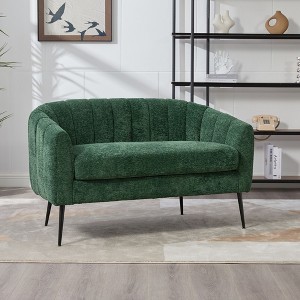 Sapphtopaz Modern Accent Chair with Tufted Back Upholstered Comfy Leisure Armchair with Metal Legs Lounge Sofa Chair for Living Room,Bedroom - 1 of 4
