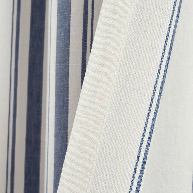 Set of 2 (84"x42") Farmhouse Striped Yarn Dyed Eco-Friendly Recycled Cotton Window Curtain Panels - Lush Décor, 6 of 9