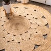 JONATHAN Y Cassia Round Natural Jute Boho Circle Area Rug - 4 of 4