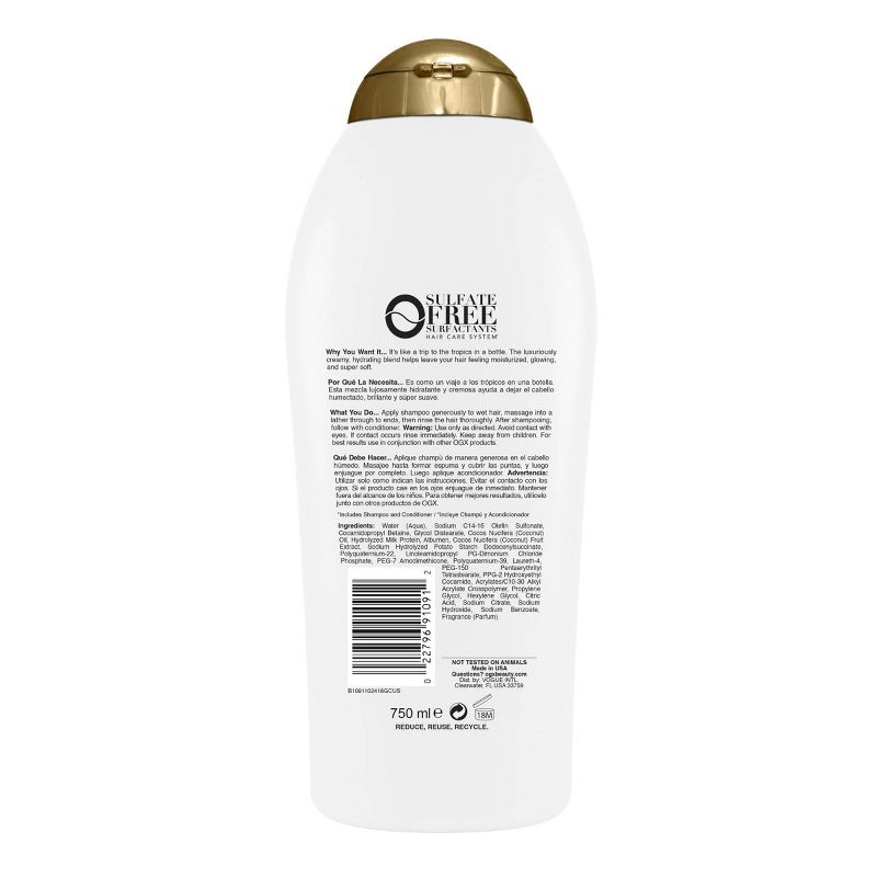 OGX  Nourishing Coconut Milk Shampoo, 3 of 16
