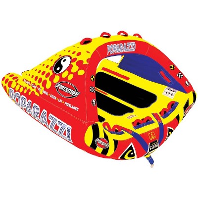 SPORTSSTUFF 53-1750 Poparazzi Triple Rider Inflatable Towable Tube w/ Tow Rope