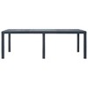 vidaXL Patio Table Anthracite 86.6 inches x35.4 inches x28.3 inches  Plastic Rattan Look - 2 of 4