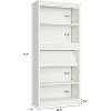 71" Farmhouse Bookcase w/Display Rack & Fluted Design, 5 Tier Tall Bookshelf with Wooden Base, Wood Bookshelf Vintage Book Shelf for Office Library - 4 of 4