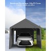 13'x25' Heavy Duty Carport with 6 Roll-Up Doors & 4 Windows, Oversized Portable Garage Shelter with Reinforced Steel Frame, Outdoor Canopy - 2 of 4