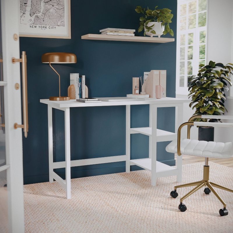 Home Office Trestle Desk with Shelves Wood Grain - Martha Stewart, 4 of 13