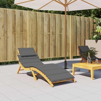 VidaXL Sun Lounger Cushion Anthracite 73.2"x22.8"x1.2" Oxford Fabric