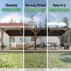 AMERLIFE 10 x 20 FT Solid Wood Gazebo with Metal Hardtop, Grill Canopy Pergola, Natural Spruce - 4 of 4