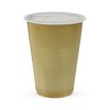 True Gold Plastic Cups, Disposable Plastic Drinking Glasses, Party Cups for Adults, 16oz Gold Set of 24 - 3 of 4