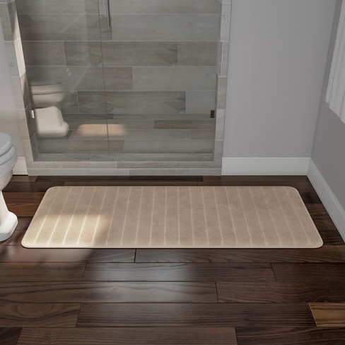 Hastings Home Oversized Memory Foam Bathroom Rug - Taupe : Target