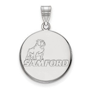 Black Bow Jewelry 14k White Gold Samford Bulldogs NCAA Large Pendant - 1 of 3