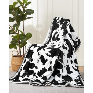 Coucheta Heated Throw, Cow Print, Fast Heating LCD Controller, 6 Heat Levels, 4-Hr Auto Shut Off, ETL Certified, Machine Washable, Multi sizes&colors - 1 of 4