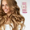 Unique Bargains Women's Heatless Voluminous Hair Roller 2.72"x1.34" Pink White 6pcs - 2 of 4