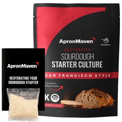 Apron Maven Premium Sourdough Starter Culture - Heirloom Dehydrated With Simple Activation Instructions for Homemade Artisan Bread Baking