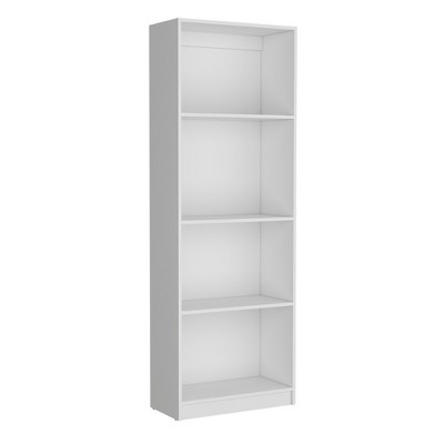 HomeRoots Set of Three White Wood Ten Tier Modular Bookcase with Four Doors