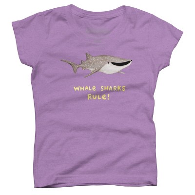 Girl's Design By Humans Whale Sharks Rule! By SophieCorrigan T-Shirt