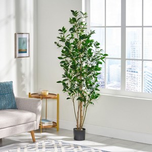 NicBex Artificial Plants Indoor, Faux Tree with Pot, Real Touch Outdoor Fake Plants for Living Room/Grand Entrance/Office Decor - 1 of 4