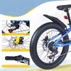 Infurnic Bicycles, 20 Inch Kids Bicycles with Adjustable Seat, Mountain Bike for Boys and Girls, Blue, 55.12"*22.83"*32.68" - 4 of 4